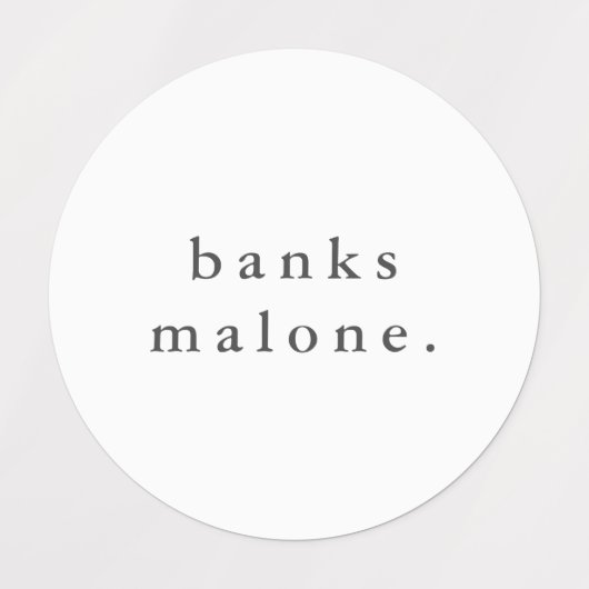 Eenvoudige Kinder naam Waterdicht Kleding Labels (Design 1)