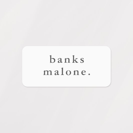 Eenvoudige Kinder naam Waterdicht Kleding Labels (Design 1)