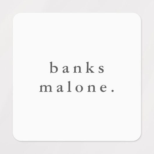 Eenvoudige Kinder naam Waterdicht Kleding Labels (Design 1)