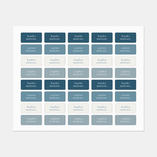 Eenvoudige Kinder naam Waterdicht Kleding Labels (Vel)