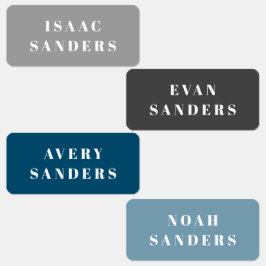 Eenvoudige Kinder wasnaam Labels