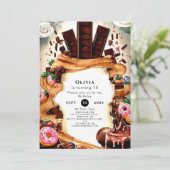 Eenvoudige kinderchocolade Verjaardag Kaart (Staand voorkant)