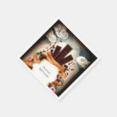 Eenvoudige kinderchocolade Verjaardag Servet (Hoek)