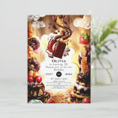 Eenvoudige Kinderen Chocolade Verjaardag Kaart (Staand voorkant)