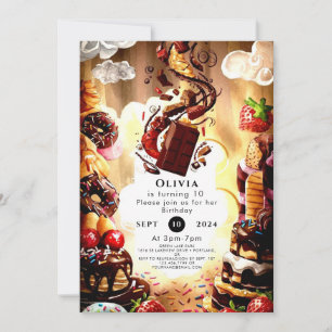 Eenvoudige Kinderen Chocolade Verjaardag Kaart
