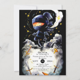 Eenvoudige kinderen Ninja Verjaardag Kaart