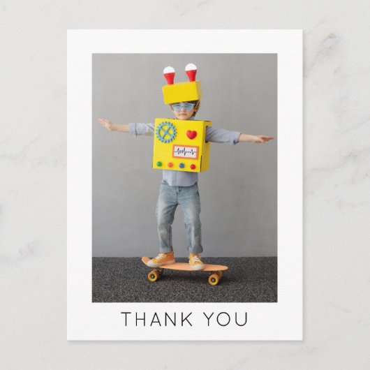 Eenvoudige kinderen Verjaardag Dank u Post Kaart (Voorkant)