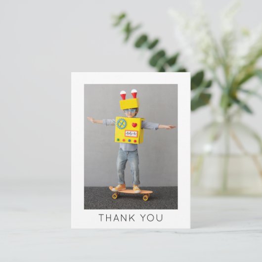 Eenvoudige kinderen Verjaardag Dank u Post Kaart (Staand voorkant)