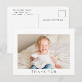 Eenvoudige kinderen Verjaardag Dank u Post Kaart (Voorkant / Achterkant)