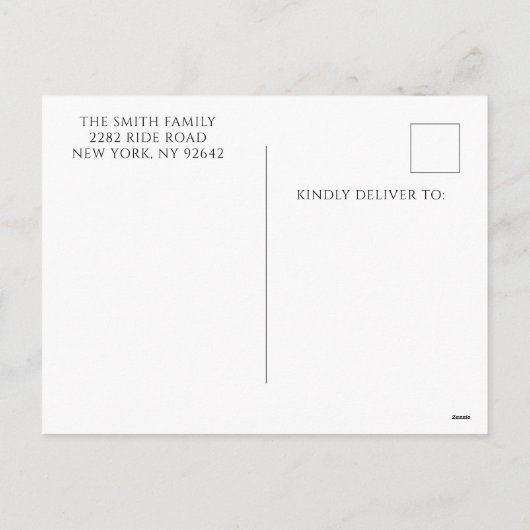 Eenvoudige kinderen Verjaardag Dank u Post Kaart (Achterkant)