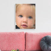 Eenvoudige kinderfoto & naam canvas afdruk (Insitu (Woonkamer))