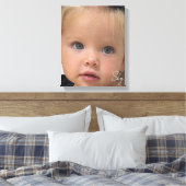 Eenvoudige kinderfoto & naam canvas afdruk (Insitu (Slaapkamer))