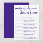 Eenvoudige kinderliedjes | Paarse en witte Kaart (Voorkant / Achterkant)