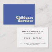 Eenvoudige kinderopvang visitekaartje (Voorkant / Achterkant)