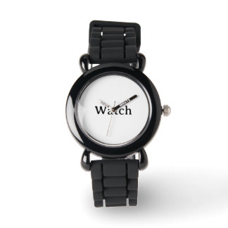 Eenvoudige kinderplastic behuizing met siliconen b horloge