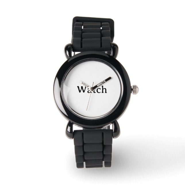 Eenvoudige kinderplastic behuizing met siliconen b horloge (Voorkant)