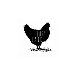 Eenvoudige kip illustratie gepersonaliseerde ei st rubberstempel