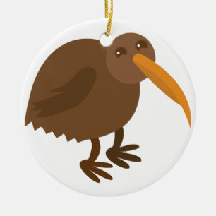 Eenvoudige KIWI Bird Keramisch Ornament