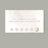 Eenvoudige klantenlogo 6 Punch witte marmer Klantenkaartje