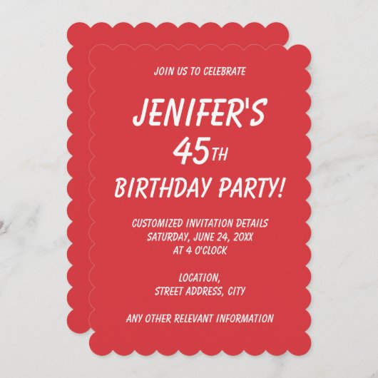 Eenvoudige klaproos effen rood kaart (Voorkant / Achterkant)