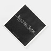 Eenvoudige klasklare witte tekst op zwart servet (Hoek)