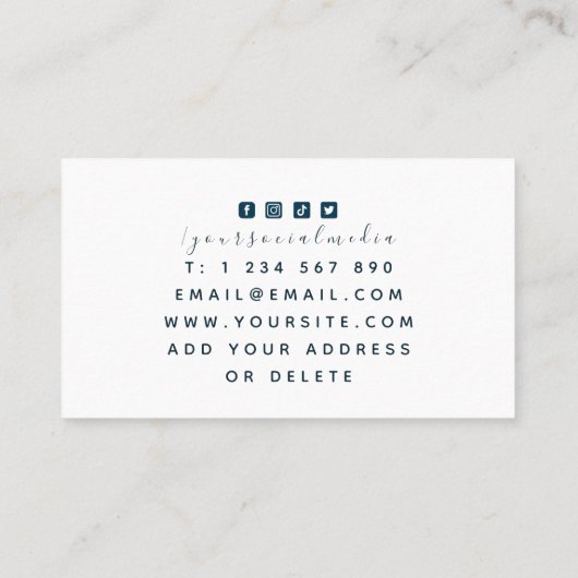 Eenvoudige klasloketarchitectuur visitekaartje (Achterkant)