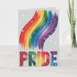 Eenvoudige Klasse en Elegante Artistieke Gay Kerst Feestdagen Kaart