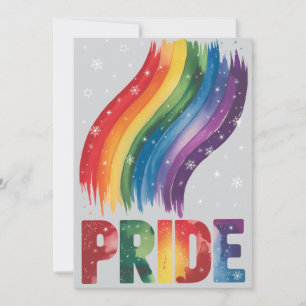 Eenvoudige Klasse en Elegante Artistieke Gay Kerst Feestdagenkaart