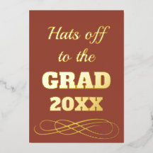 Eenvoudige Klasse Terracotta Hats Off to the Grad