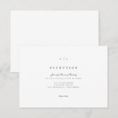 Eenvoudige & Klasse Trouwreceptiekaart Kaart (Voorkant / Achterkant)