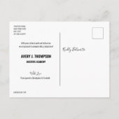 Eenvoudige Klasse van 2024 Afstuderen Blauw Gepers Aankondigingskaart (Achterkant)