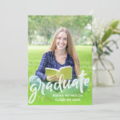 Eenvoudige Klasse van 2025 Foto Graduation Party Kaart (Staand voorkant)