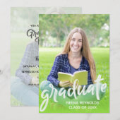 Eenvoudige Klasse van 2025 Foto Graduation Party Kaart (Voorkant / Achterkant)