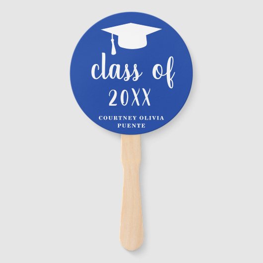 Eenvoudige Klasse van Mortel Board Modern Afstuder Handwaaier (Achterkant)