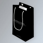 Eenvoudige Klasse Witte Tekst op Zwart Klein Cadeauzakje
