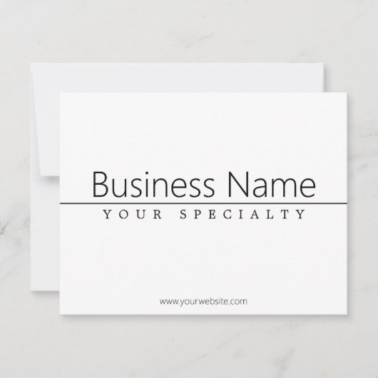 Eenvoudige Klasse Zwarte Tekst op Wit (Voorkant)