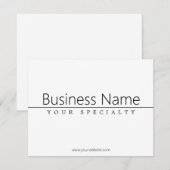 Eenvoudige Klasse Zwarte Tekst op Wit (Voorkant / Achterkant)