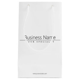 Eenvoudige Klasse Zwarte Tekst op Wit Klein Cadeauzakje