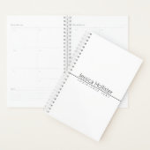 Eenvoudige Klasse Zwarte Tekst op Wit Planner (Display)