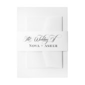 Eenvoudige klassevolle elegante moderne klassieke  uitnodigingen wikkel (Voorkant Voorbeeld)