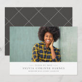 Eenvoudige klassieke aankondiging van één foto-afs (Voorkant / Achterkant)