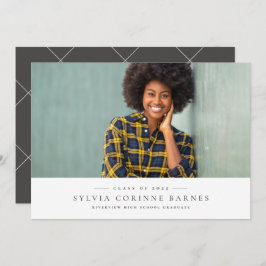 Eenvoudige klassieke aankondiging van één foto-afs