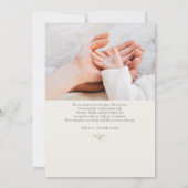 Eenvoudige klassieke aankondiging van geboorte van (Achterkant)