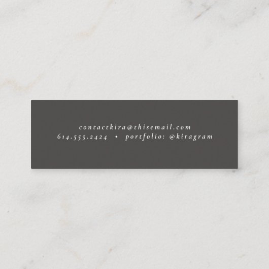 Eenvoudige klassieke afstuderen afstuderen naamkaa mini visitekaartje (Achterkant)