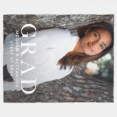 Eenvoudige klassieke Afstuderen foto-inktbank Fleece Deken (Voorkant (Horizontaal))