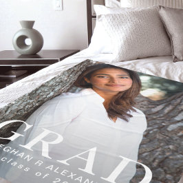 Eenvoudige klassieke Afstuderen foto-inktbank Fleece Deken