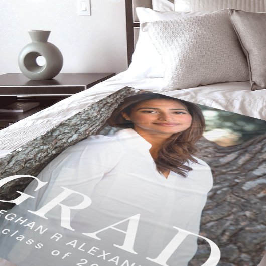 Eenvoudige klassieke Afstuderen foto-inktbank Fleece Deken