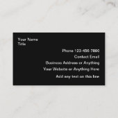 Eenvoudige Klassieke Automobieldienst Visitekaartje (Achterkant)