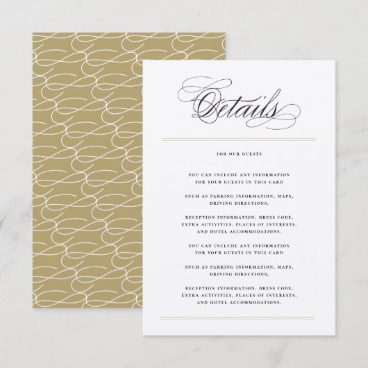 Eenvoudige klassieke bars minimalistische bruiloft kaart (Voorkant / Achterkant)