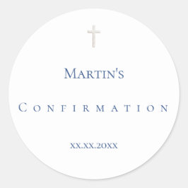 eenvoudige klassieke bevestiging ronde sticker